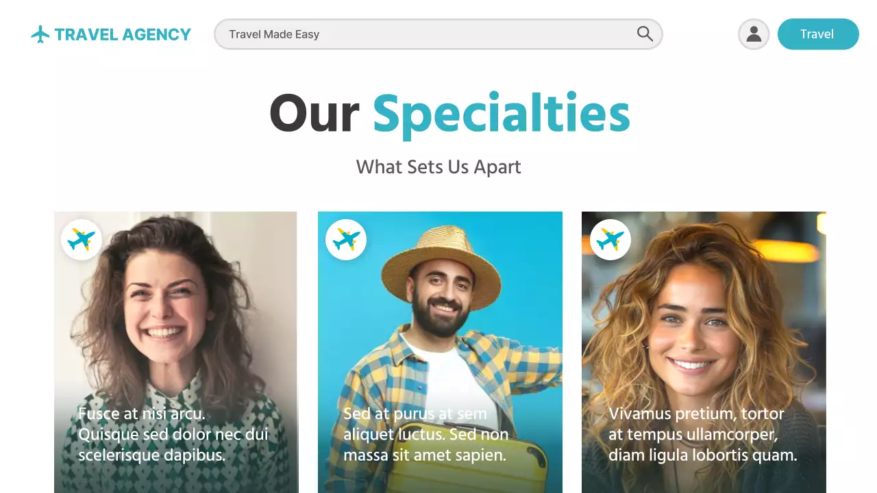 블루 모던 여행 광고 프레젠테이션