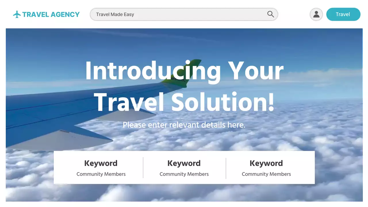 블루 모던 여행 광고 프레젠테이션