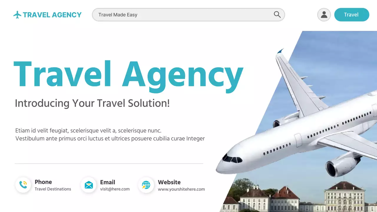 블루 모던 여행 광고 프레젠테이션