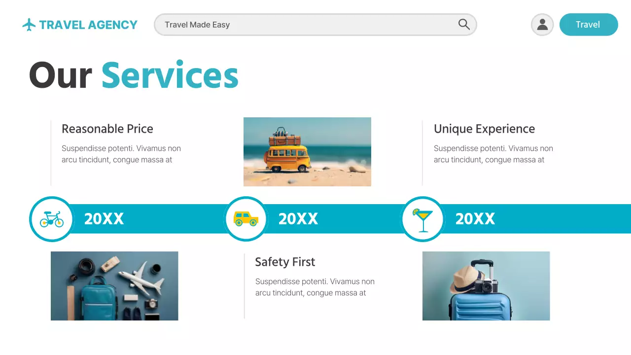 블루 모던 여행 광고 프레젠테이션