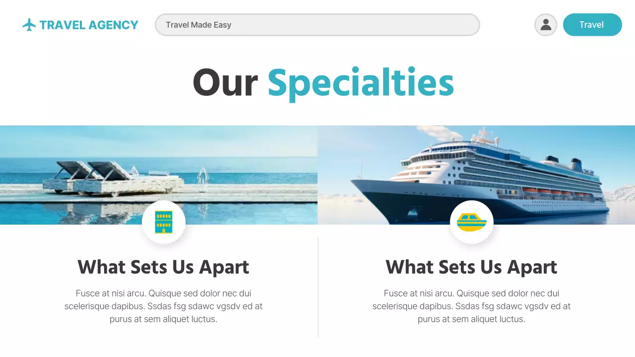 블루 모던 여행 광고 프레젠테이션