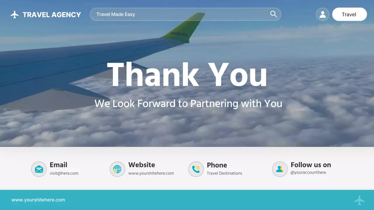 블루 모던 여행 광고 프레젠테이션