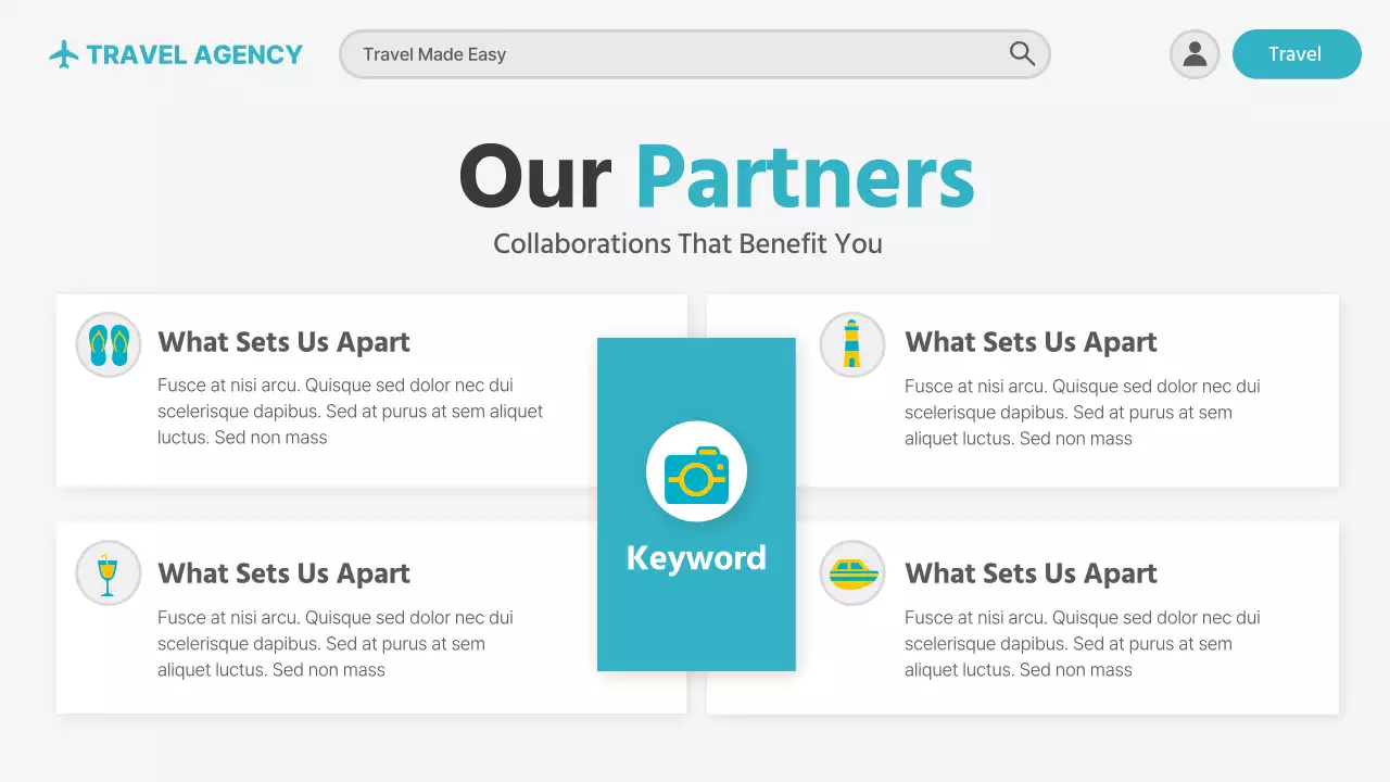 블루 모던 여행 광고 프레젠테이션