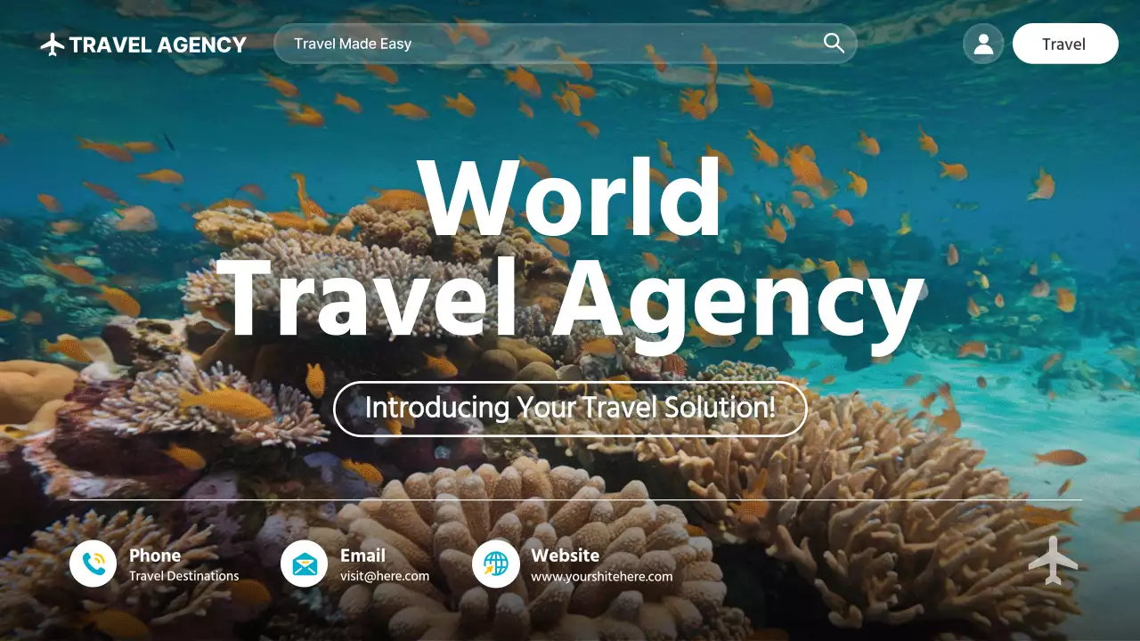 블루 모던 여행 광고 프레젠테이션