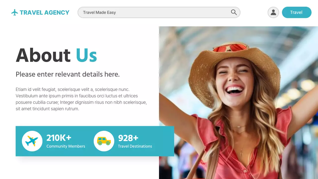 블루 모던 여행 광고 프레젠테이션