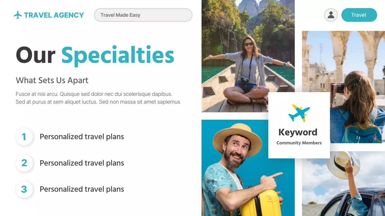 블루 모던 여행 광고 프레젠테이션