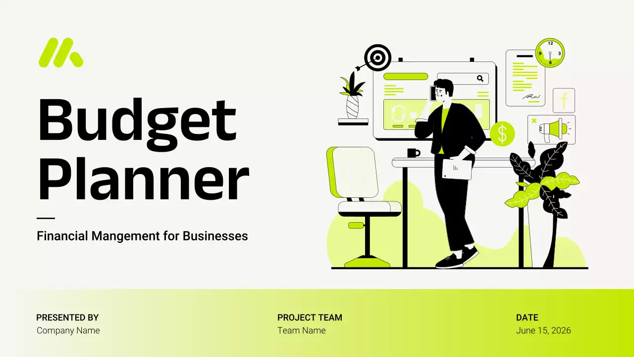 Green Modern Budget Planner Presentation