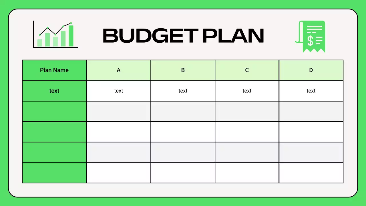 Green Minimalist Budget Planner Presentation