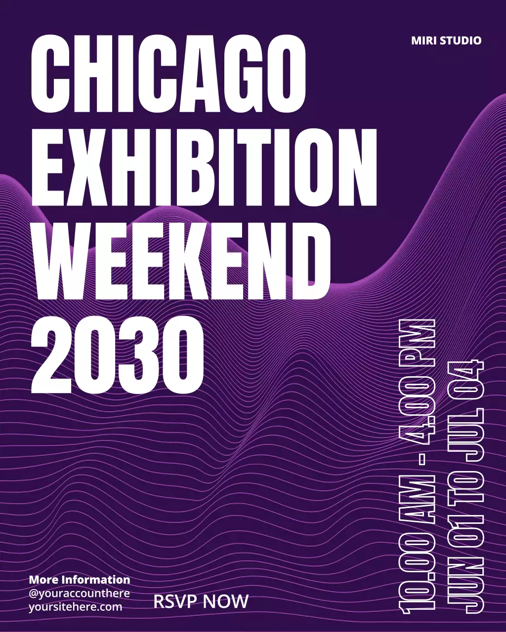 Purple Modern Exhibition Announcement Instagram Post