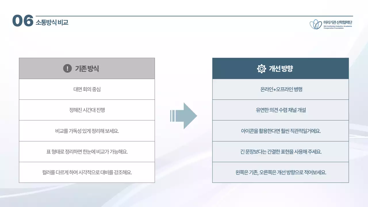흰색 심플 발표 자료 정보 전달