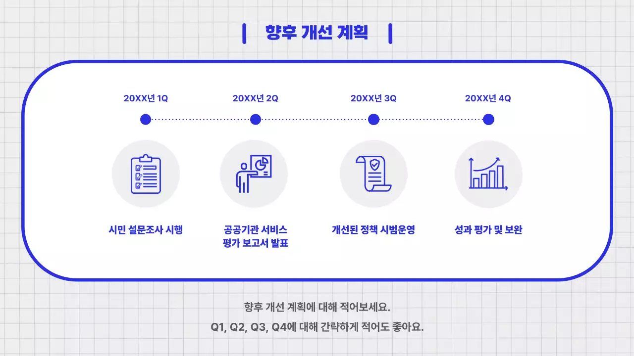파란색 모던한 공공기관 발표 자료