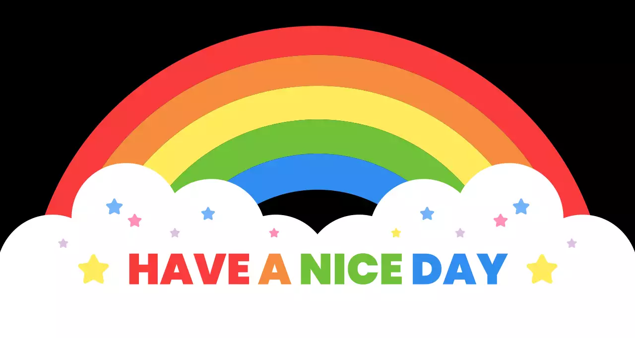 虹色 ポップ メッセージ イラスト