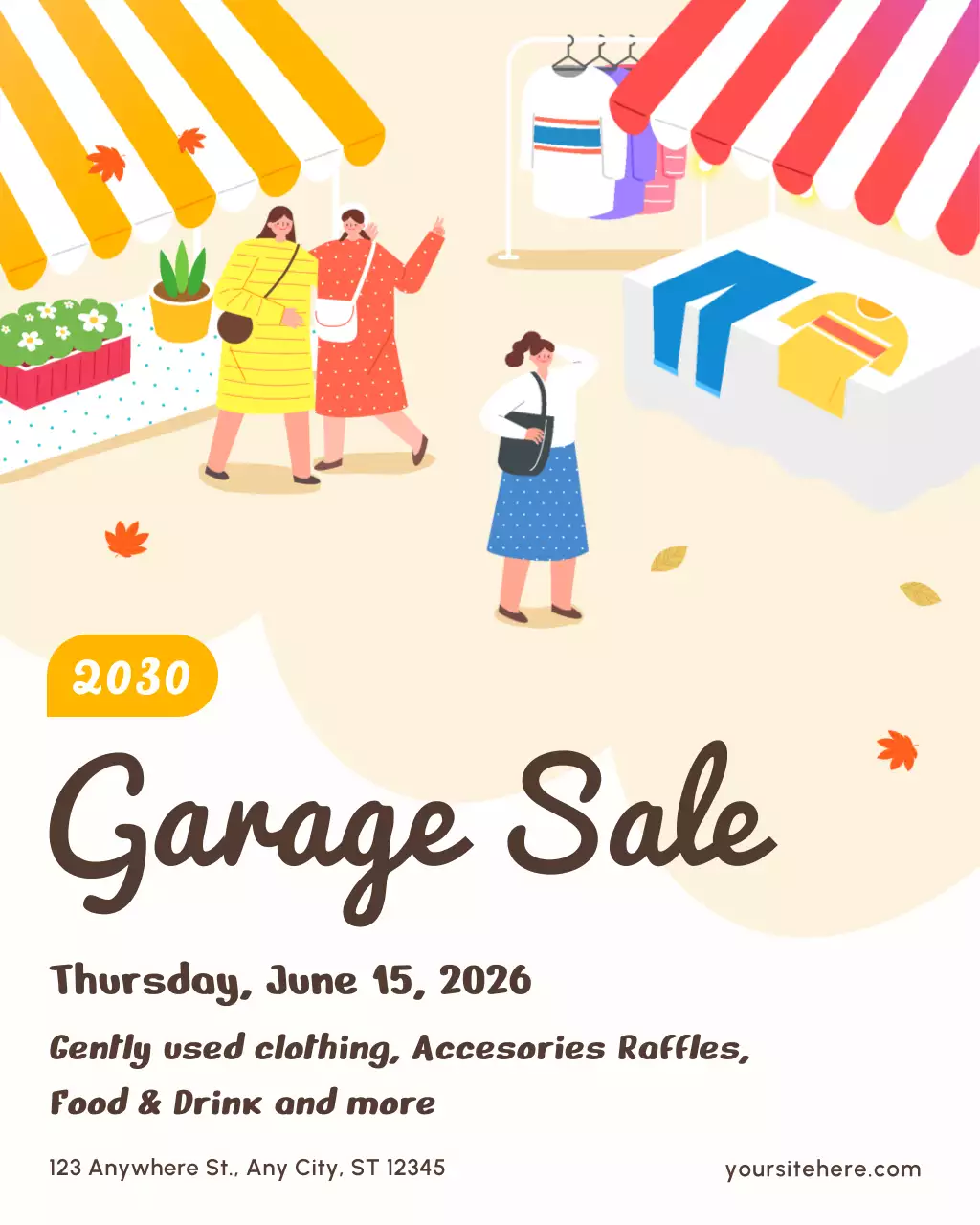 Illustration Garage Sale Advertisement Instagram Post