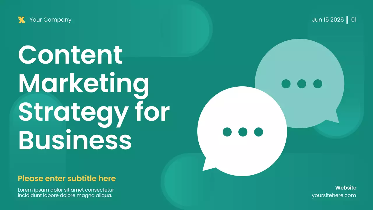Green Modern Content Marketing Strategy Presentation