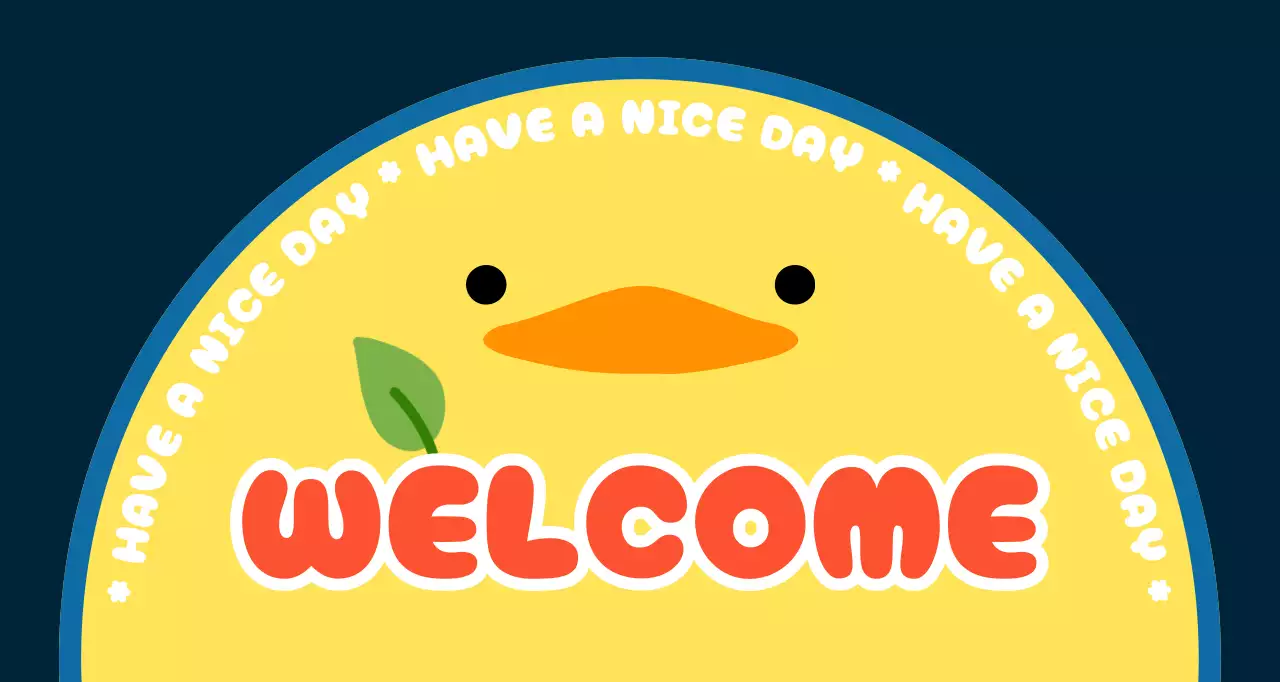 黄色 かわいい ようこそ