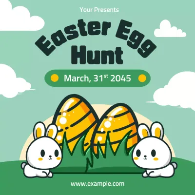 민트 아기자기한 부활절 행사 Easter Egg Hunt