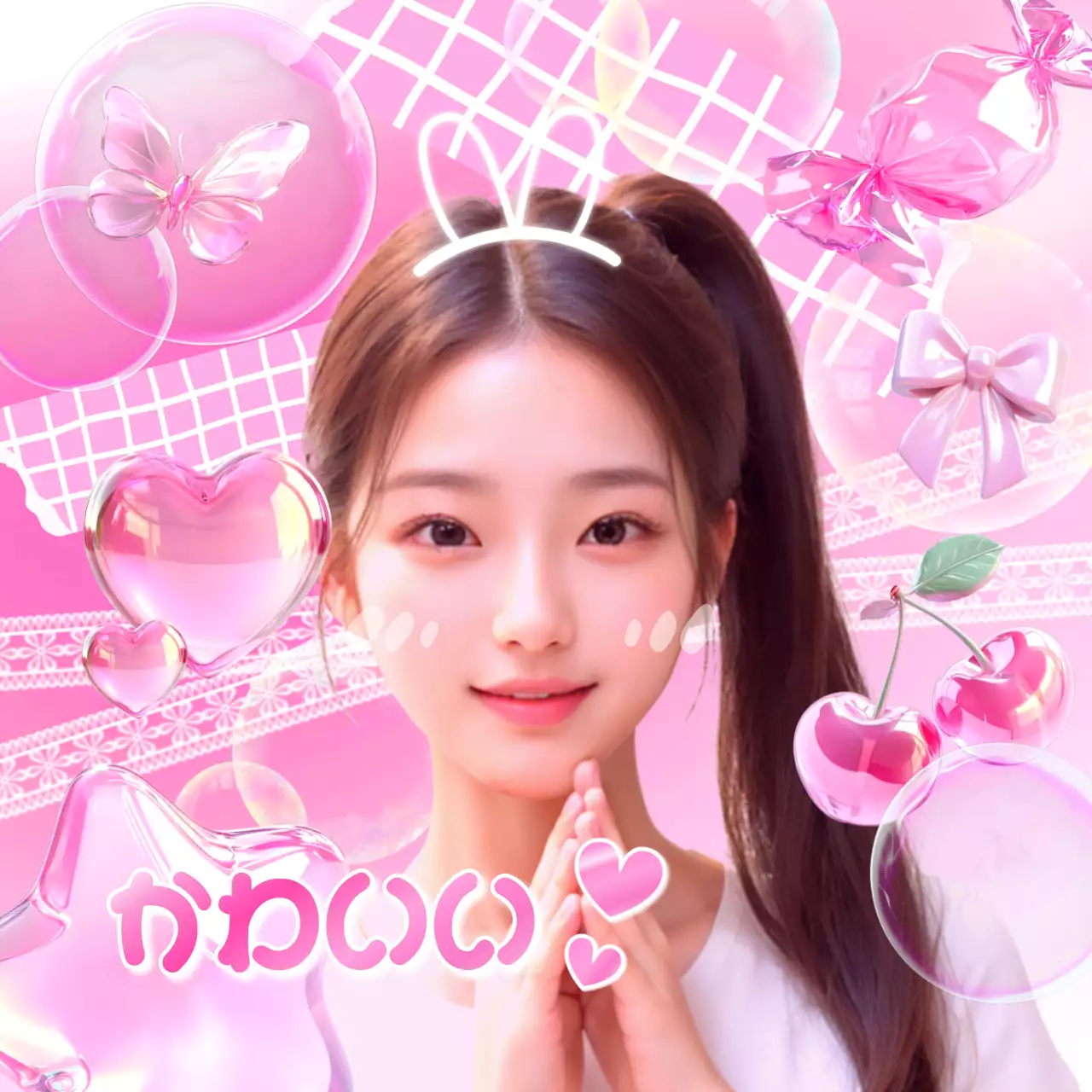 ピンク 明るい かわいいフリクラ