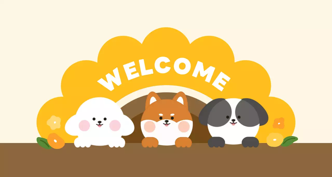 黄色 かわいい ようこそ イラスト