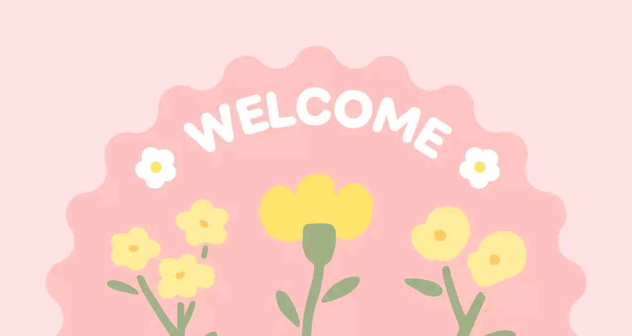 ピンク イラスト ようこそ