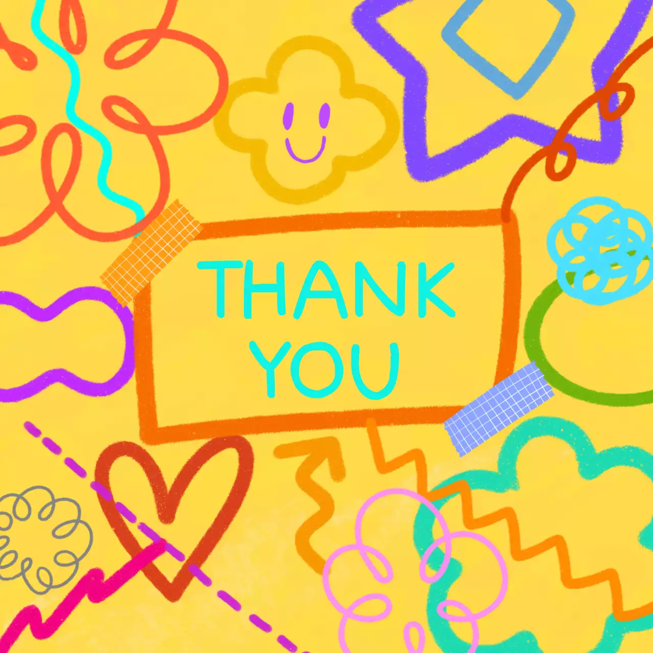 노랑 팝 감사 카드