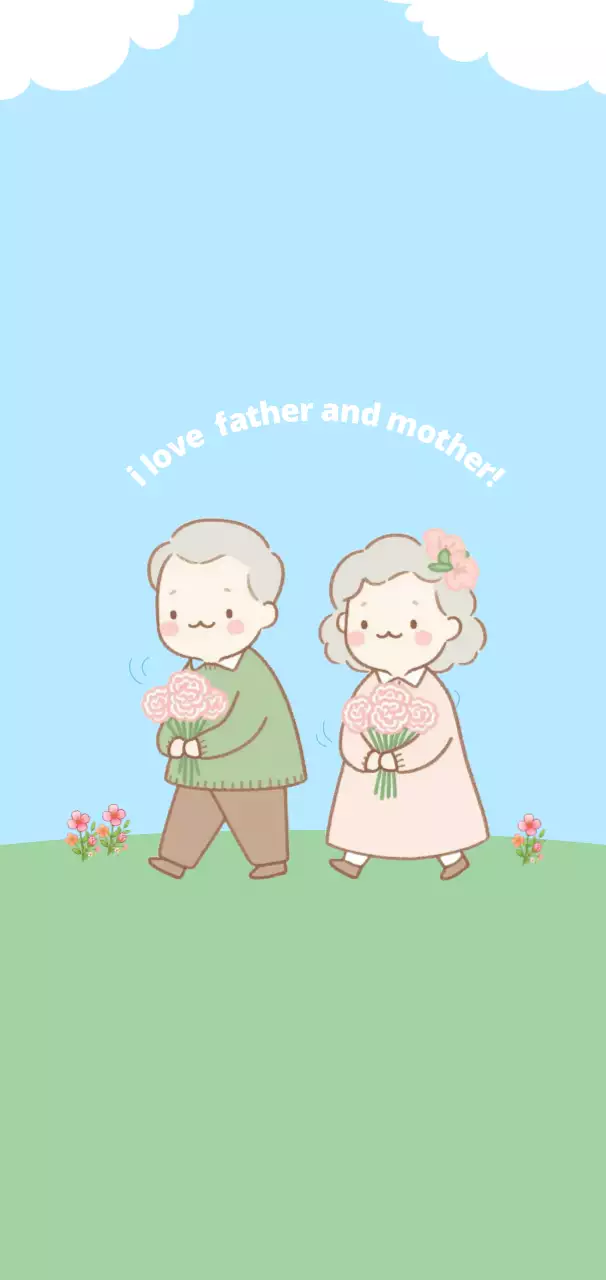 하늘색 아기자기한 어버이날 기념