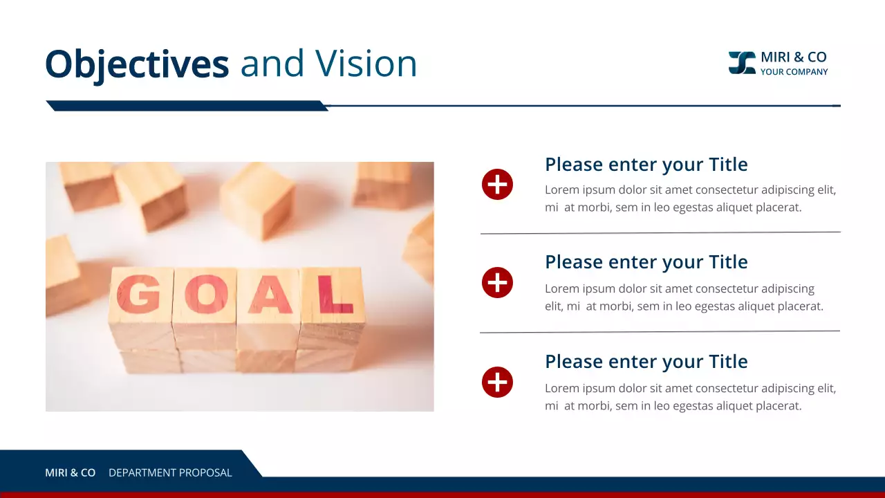 Blue Red Modern Business Department Proposal Presentation