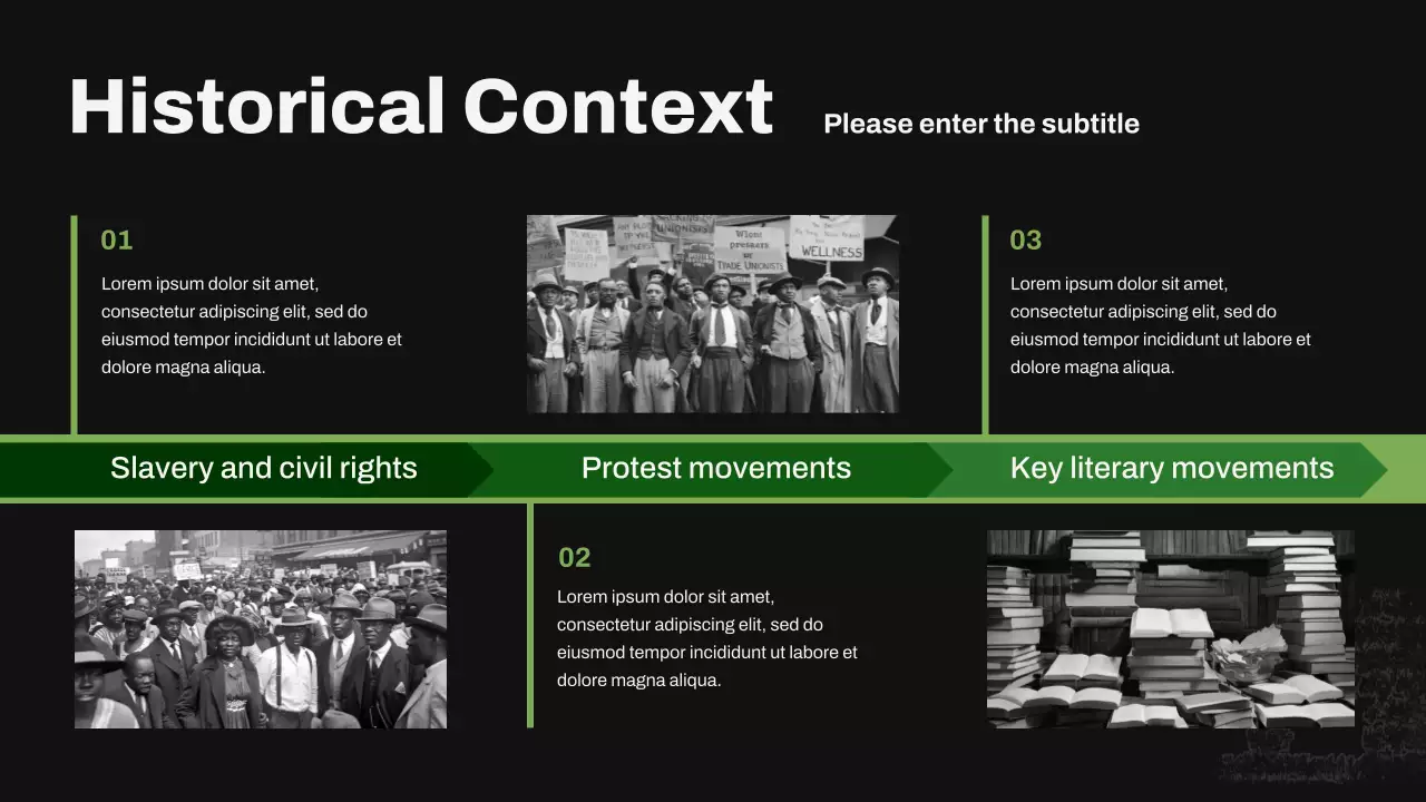블랙 그린 모던 리터러시 클래스 프레젠테이션