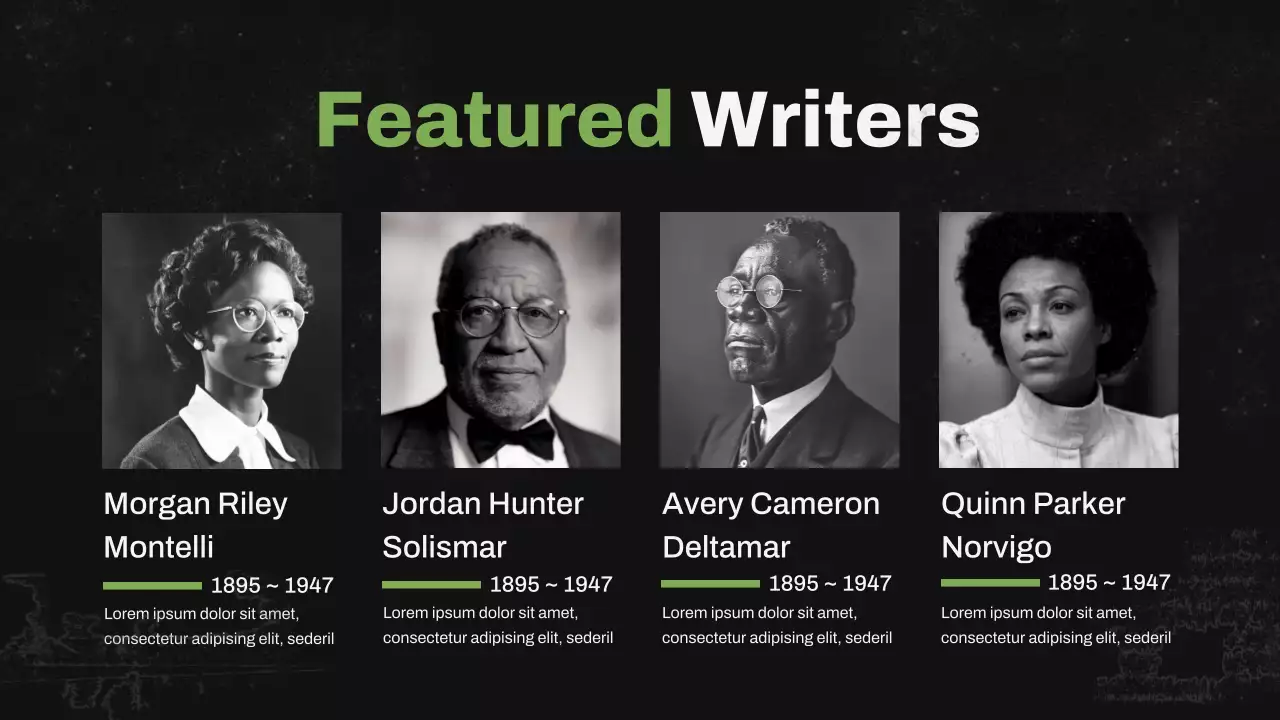 블랙 그린 모던 리터러시 클래스 프레젠테이션