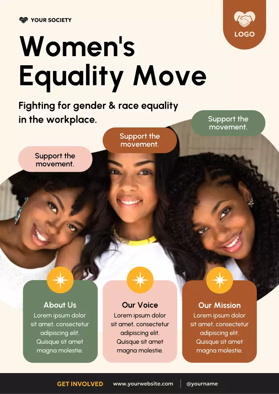 Beige Modern Equality Promotion Poster