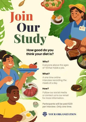 Green Modern Diet Promotion Poster