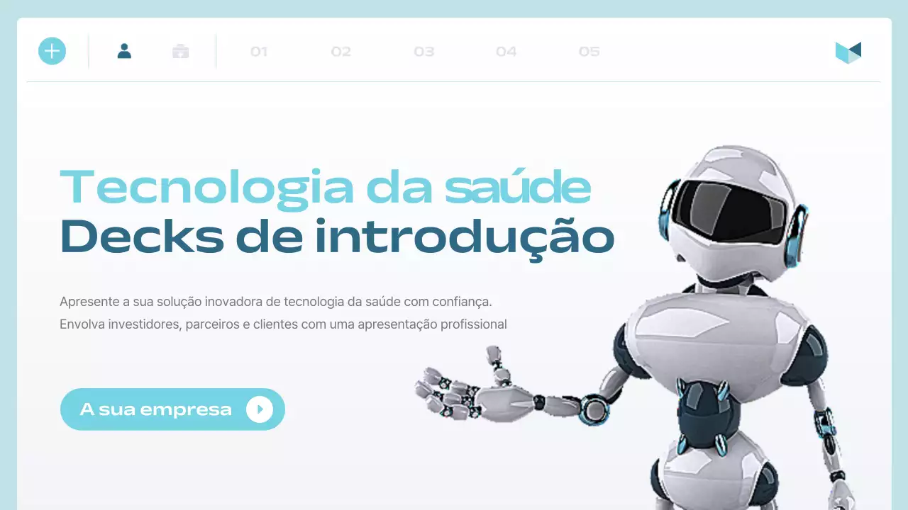anúncio da tecnologia de saúde blue modern