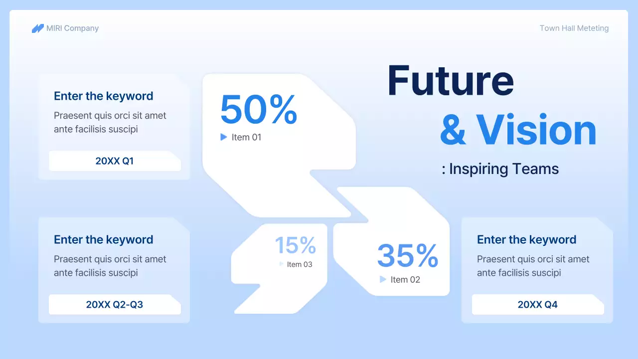 Blue Professional Town Hall Meeting Business Presentation