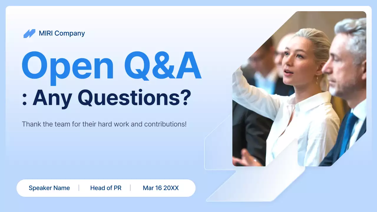 Blue Professional Town Hall Meeting Business Presentation