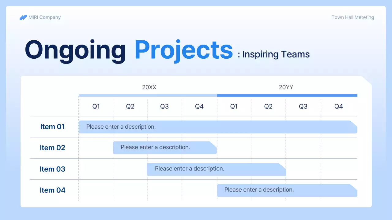 Blue Professional Town Hall Meeting Business Presentation