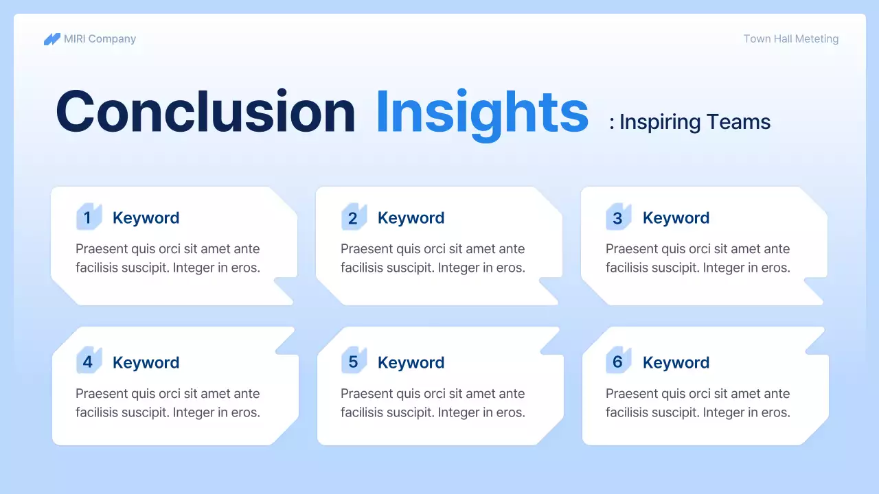 Blue Professional Town Hall Meeting Business Presentation