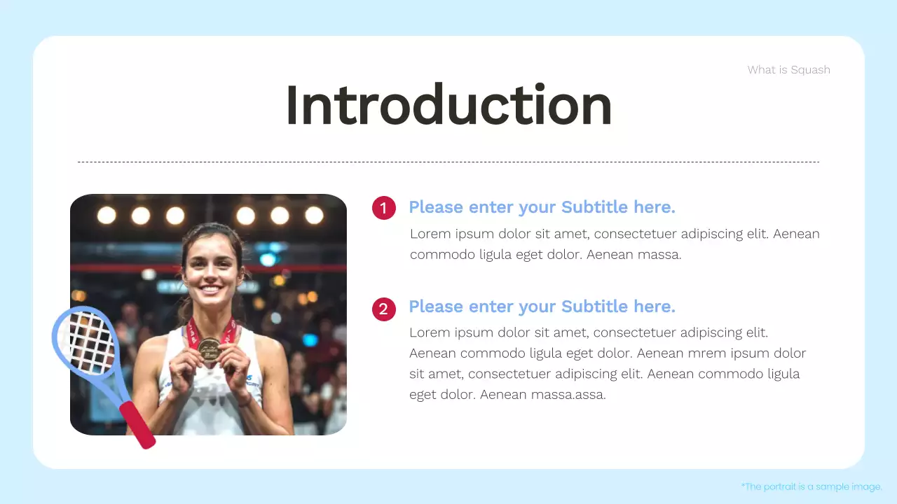 Red and Blue Modern Sports Information Presentation