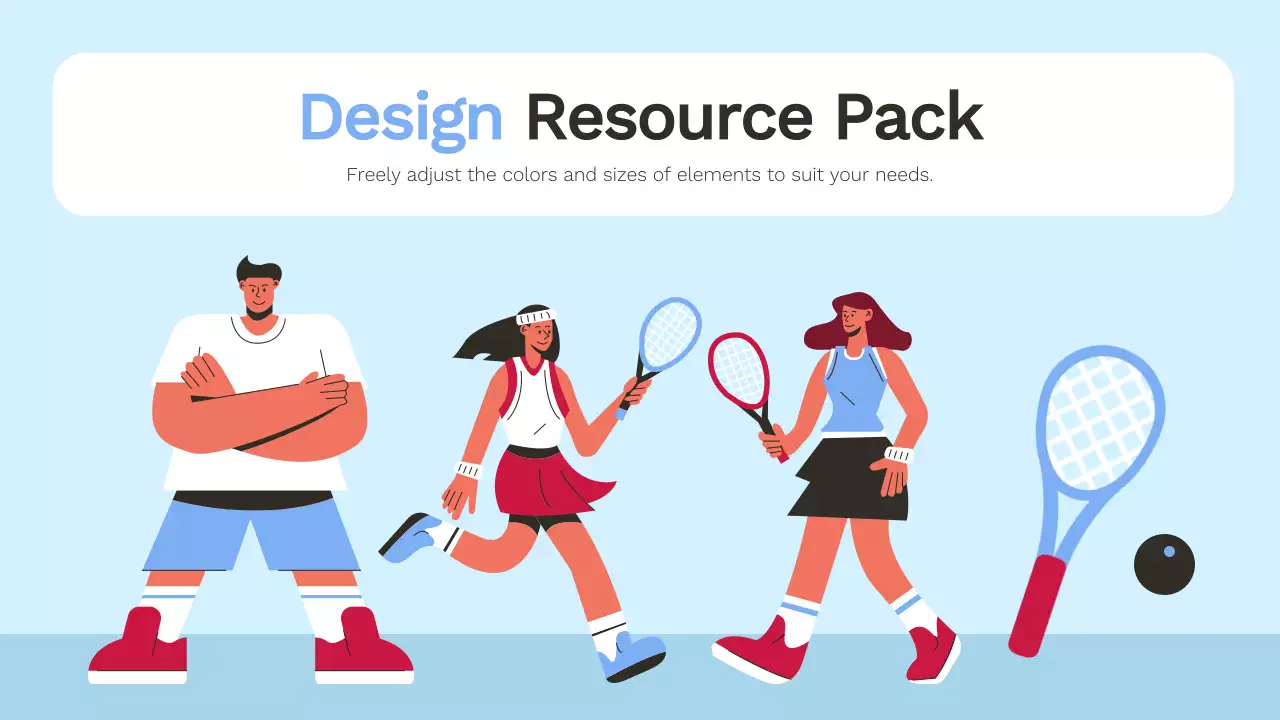 Red and Blue Modern Sports Information Presentation