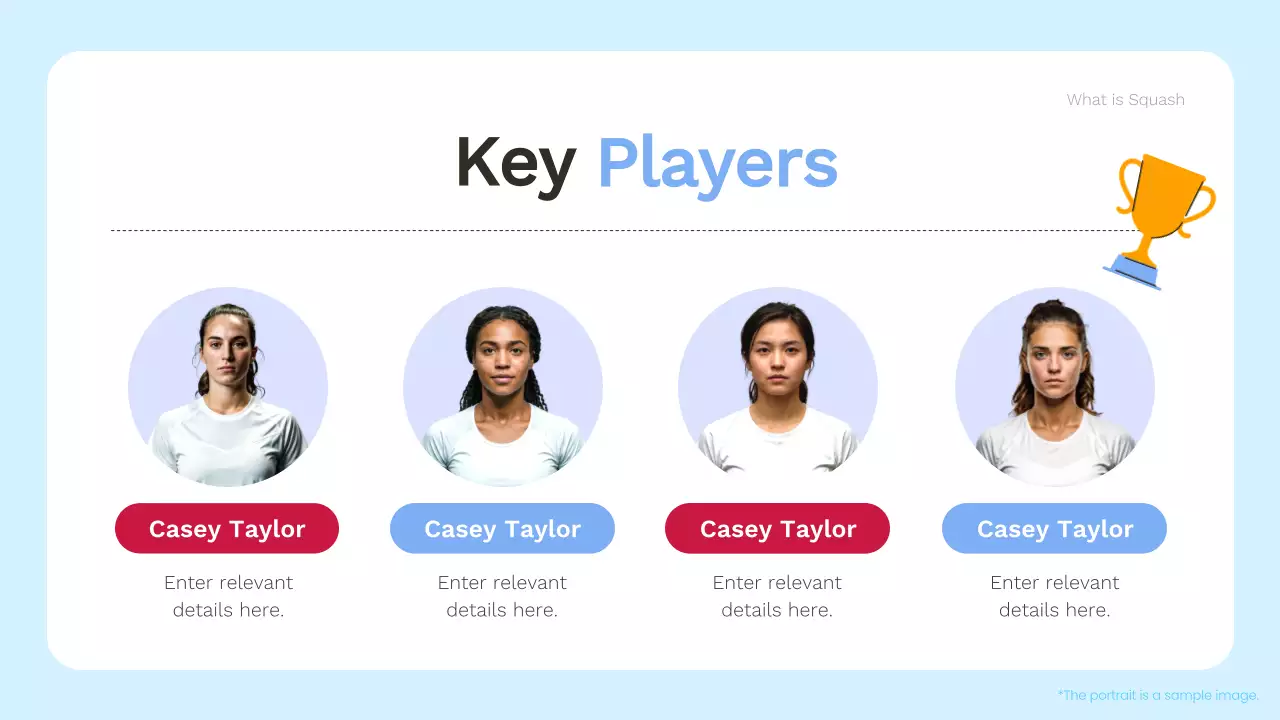 Red and Blue Modern Sports Information Presentation