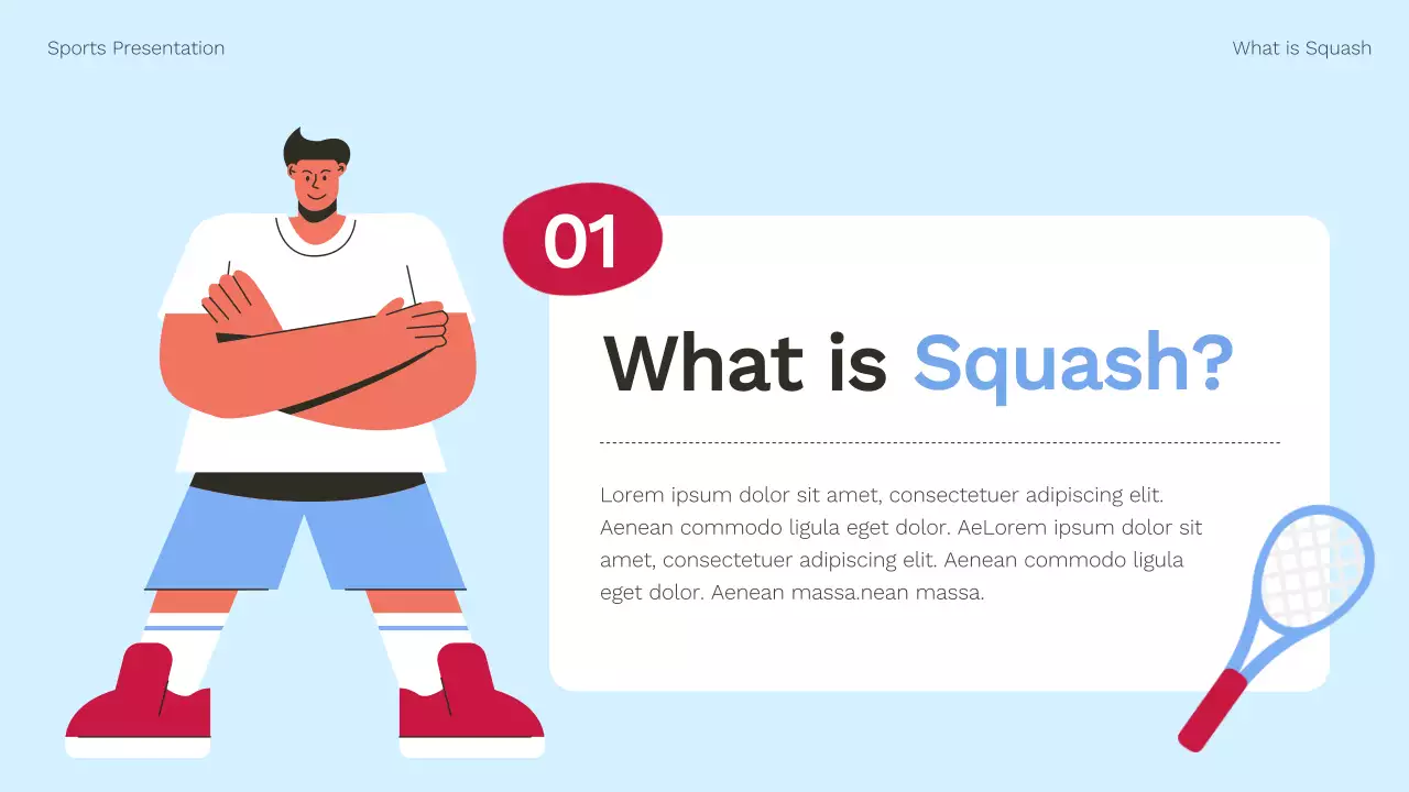 Red and Blue Modern Sports Information Presentation