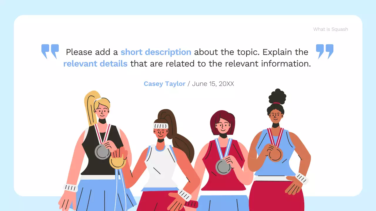 Red and Blue Modern Sports Information Presentation