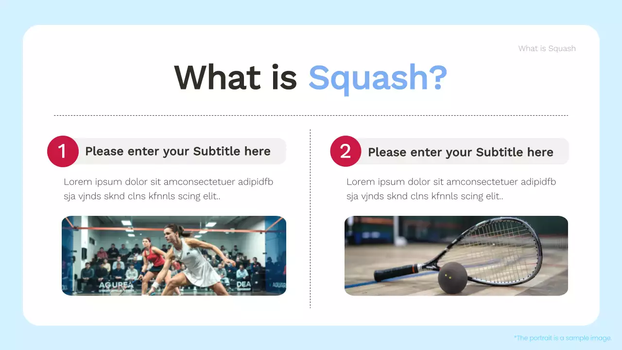 Red and Blue Modern Sports Information Presentation