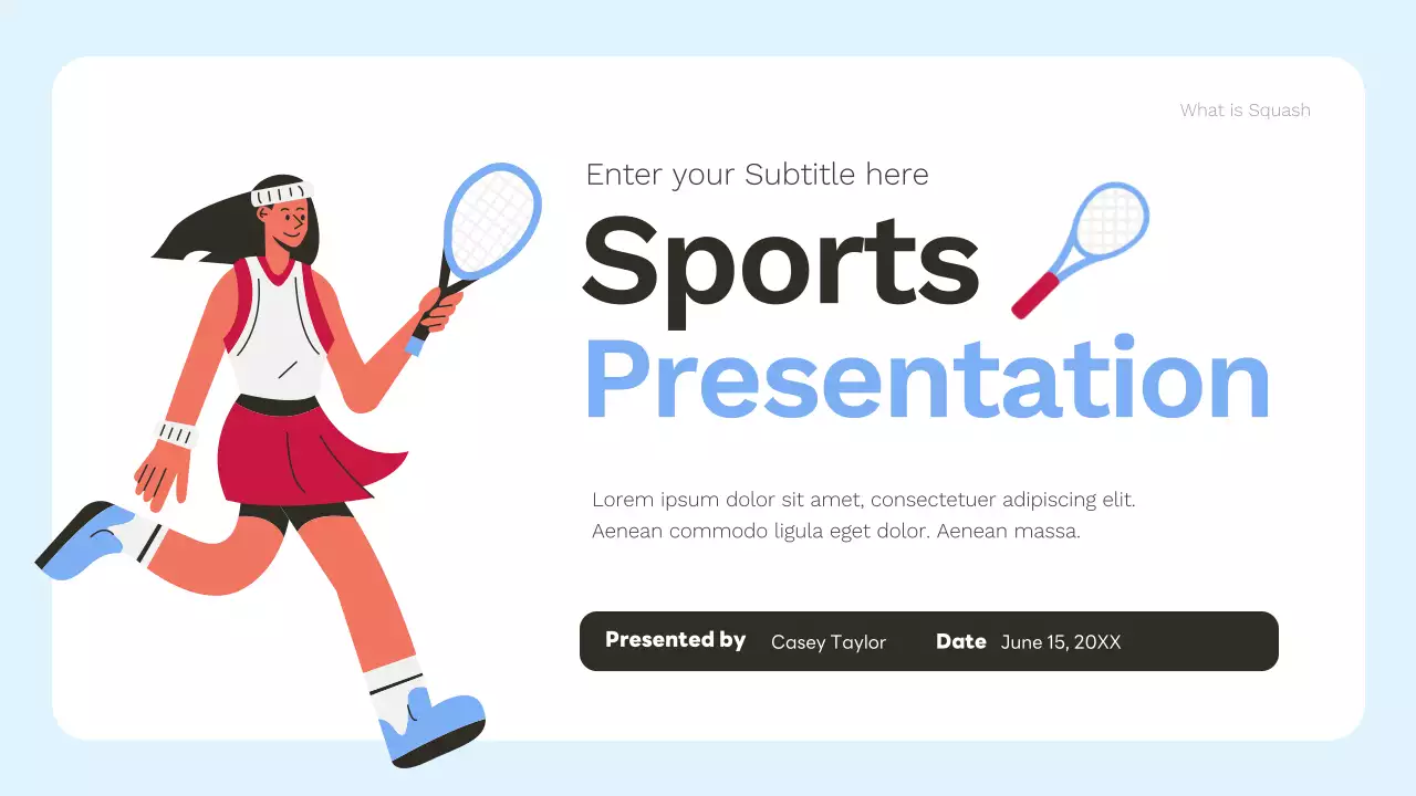 Red and Blue Modern Sports Information Presentation