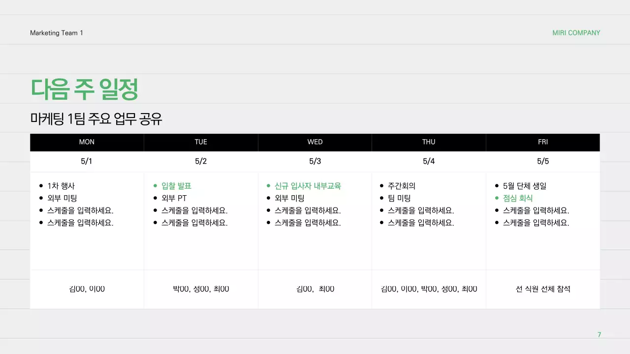 민트 깔끔 보고서 분석