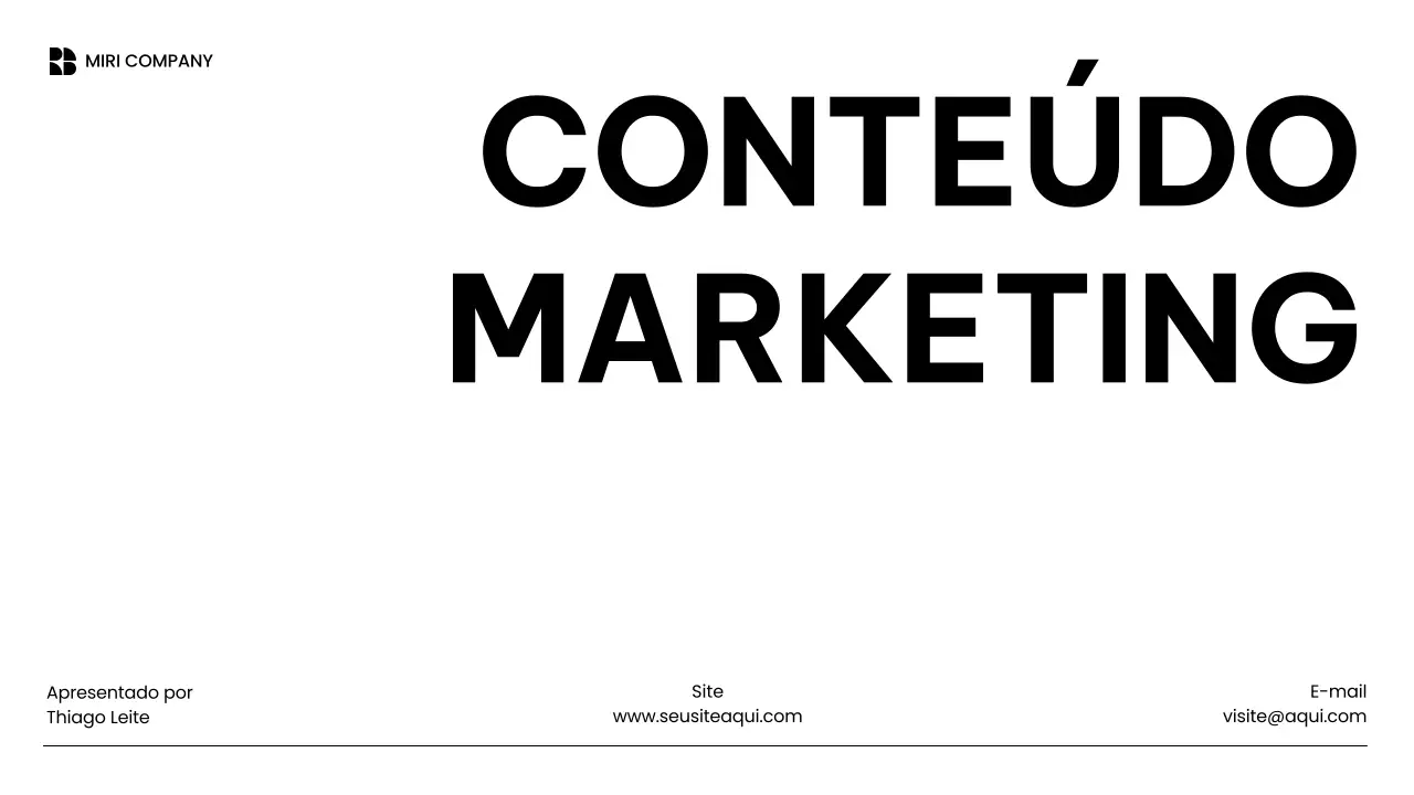 apresentação de marketing de conteúdo moderno branco