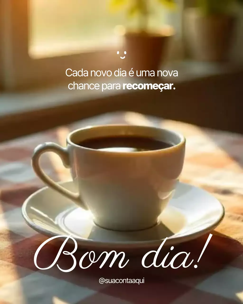 Postagem de Instagram de saudação matinal simples bege