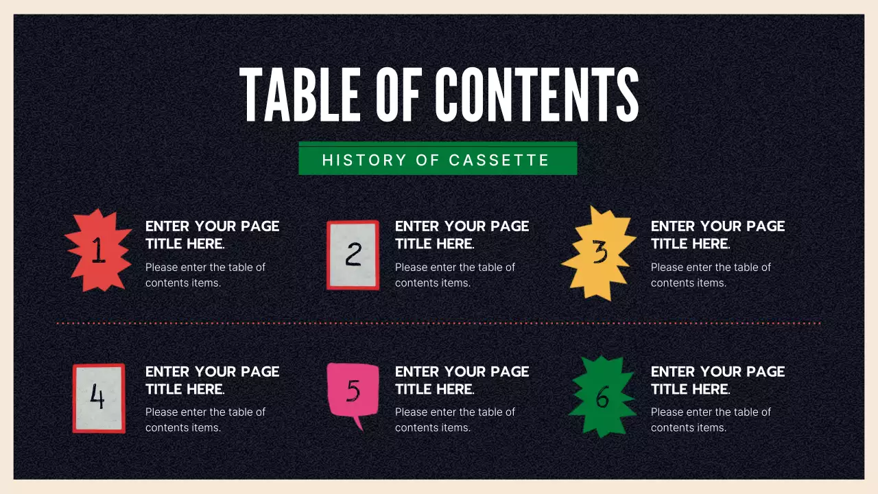 Black Retro Cassette Course Presentation