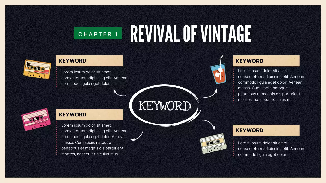 Black Retro Cassette Course Presentation