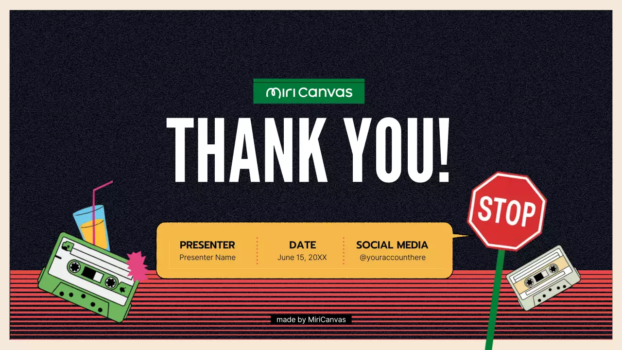 Black Retro Cassette Course Presentation