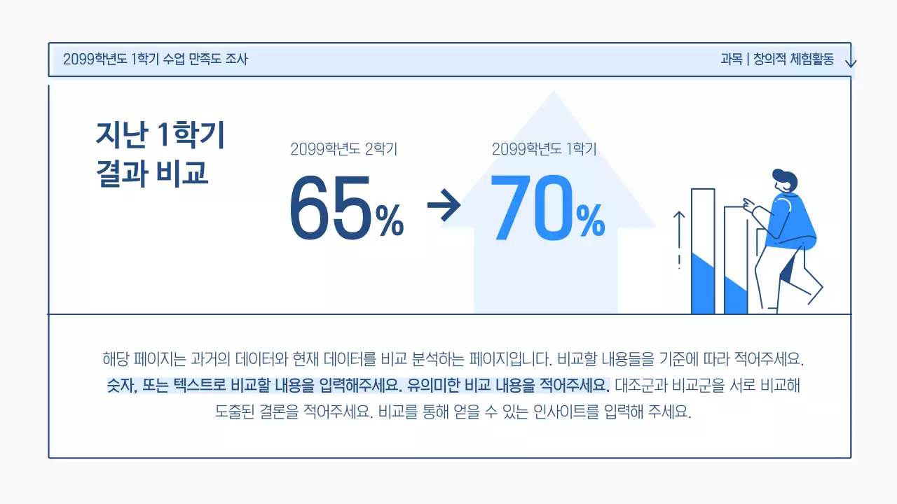 파랑 심플 교육 보고
