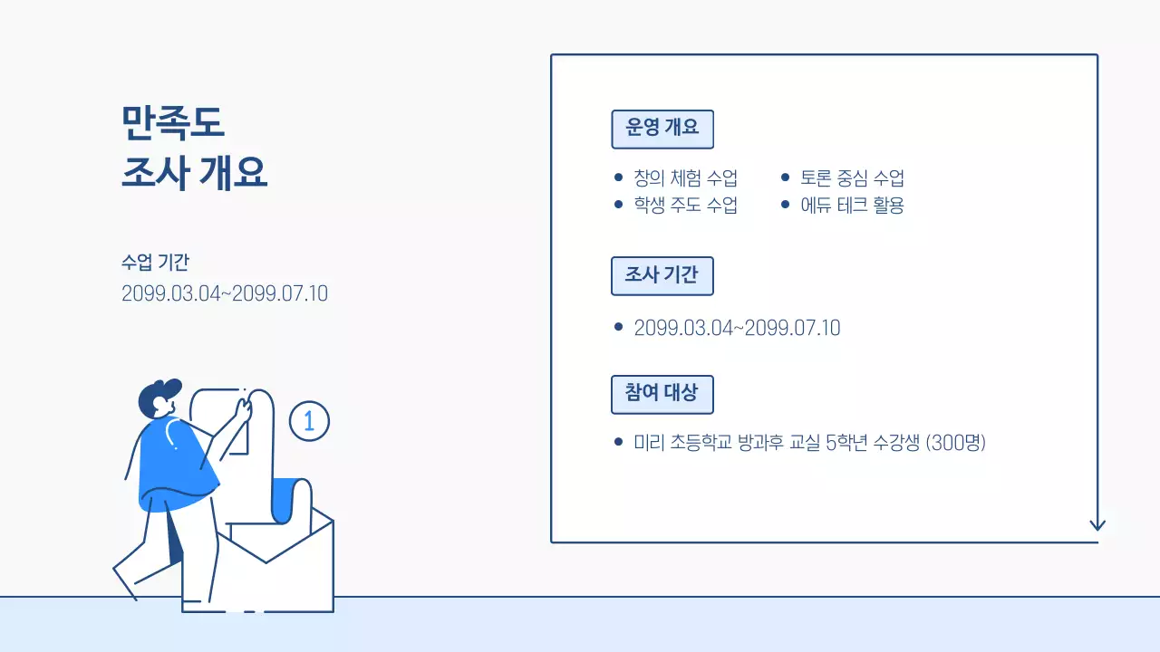 파랑 심플 교육 보고